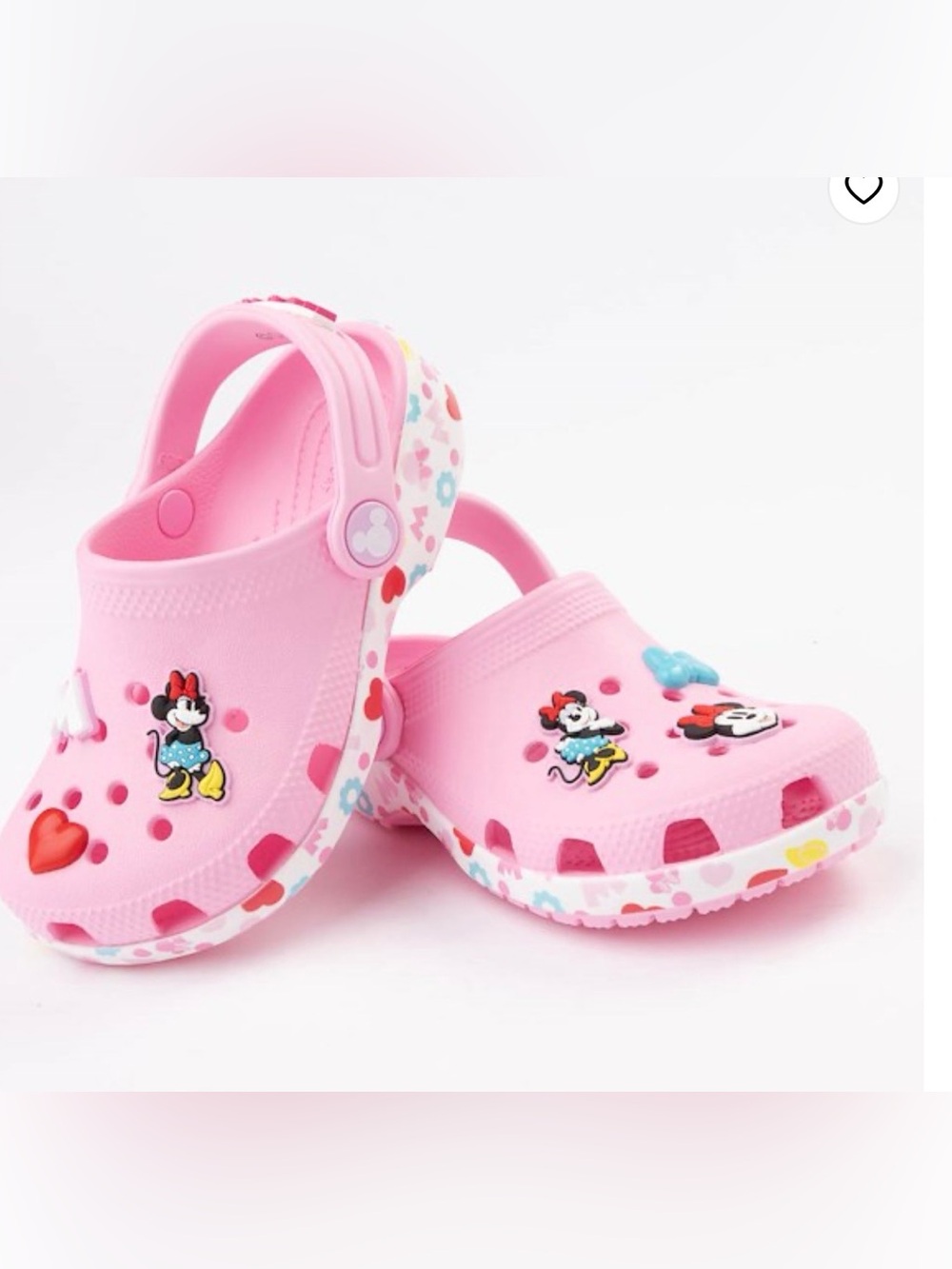 CROCS Kids Pink Minnie Mouse Jibbitz Clogs